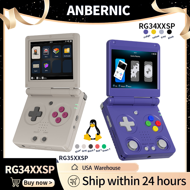 Retro Gaming Images - Anbernic RG34XXSP RG35XXSP Konsol Game Genggam