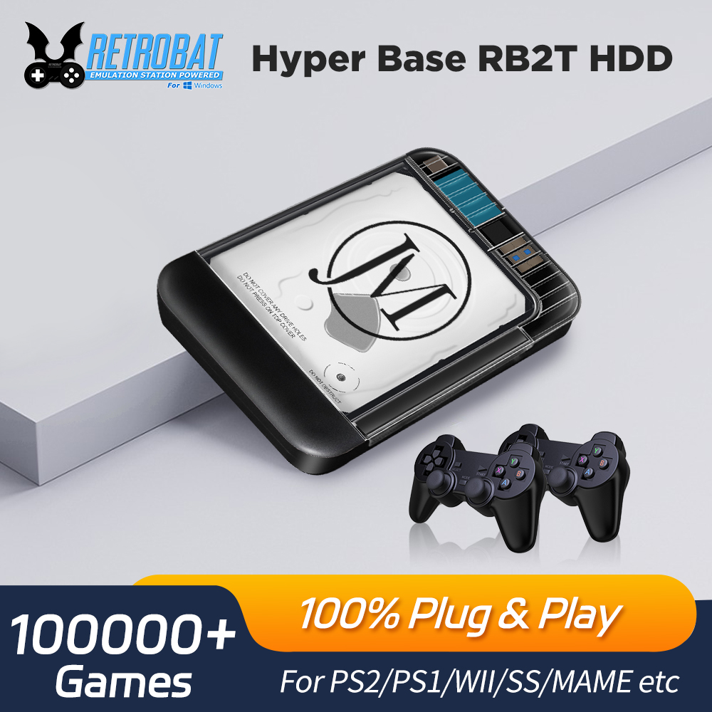 Retro Gaming Ps2 - Retrobat 2T HDD Game Eksternal Portabel