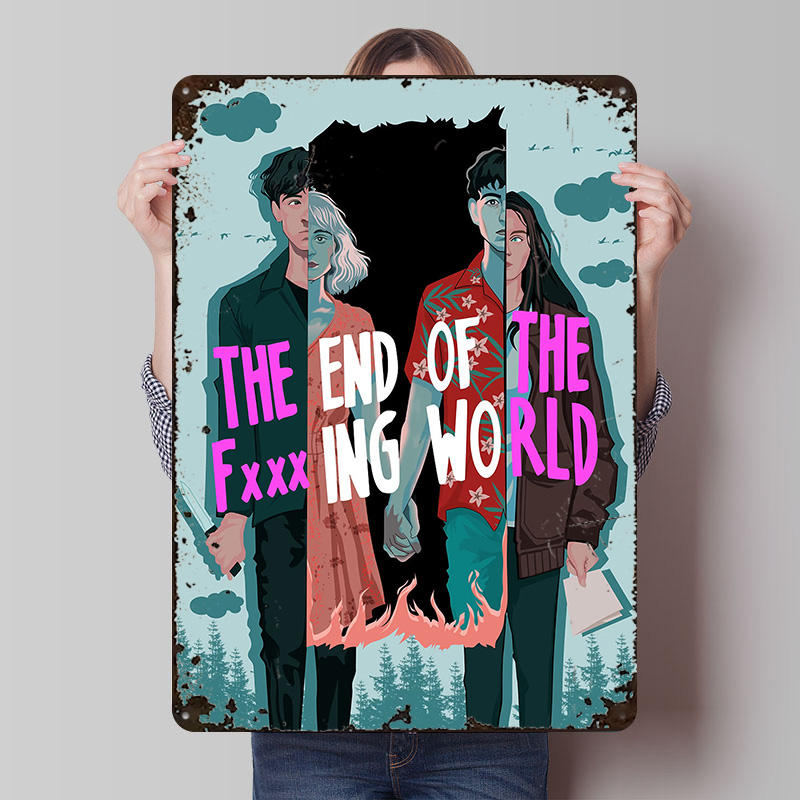 World Of Retro Gaming - Poster Akhir Dunia, Papan Logam Vintage