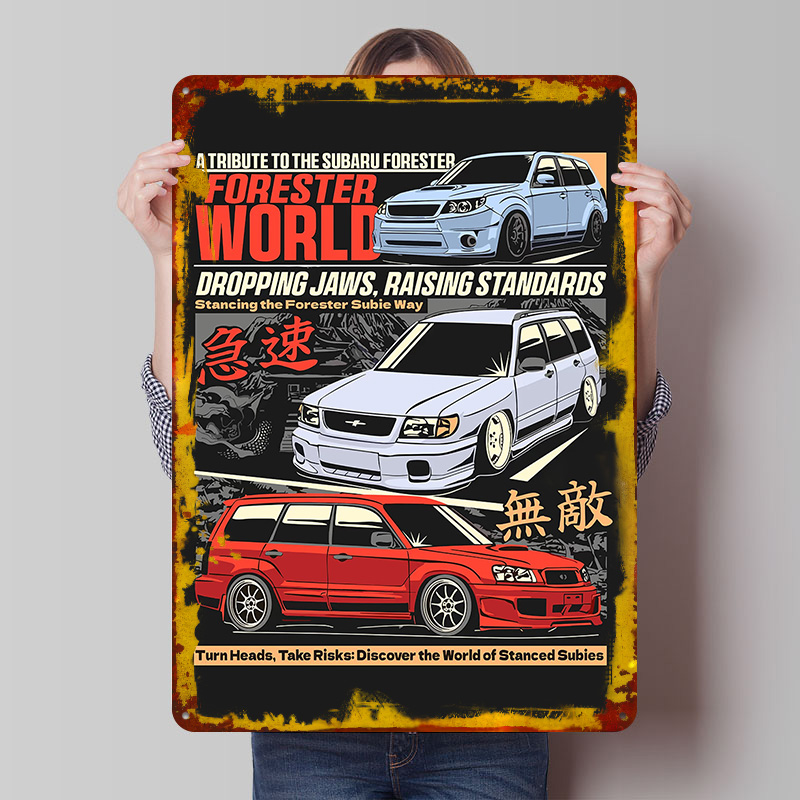 World Of Retro Gaming - Poster Logam Mobil Sport Forester World,