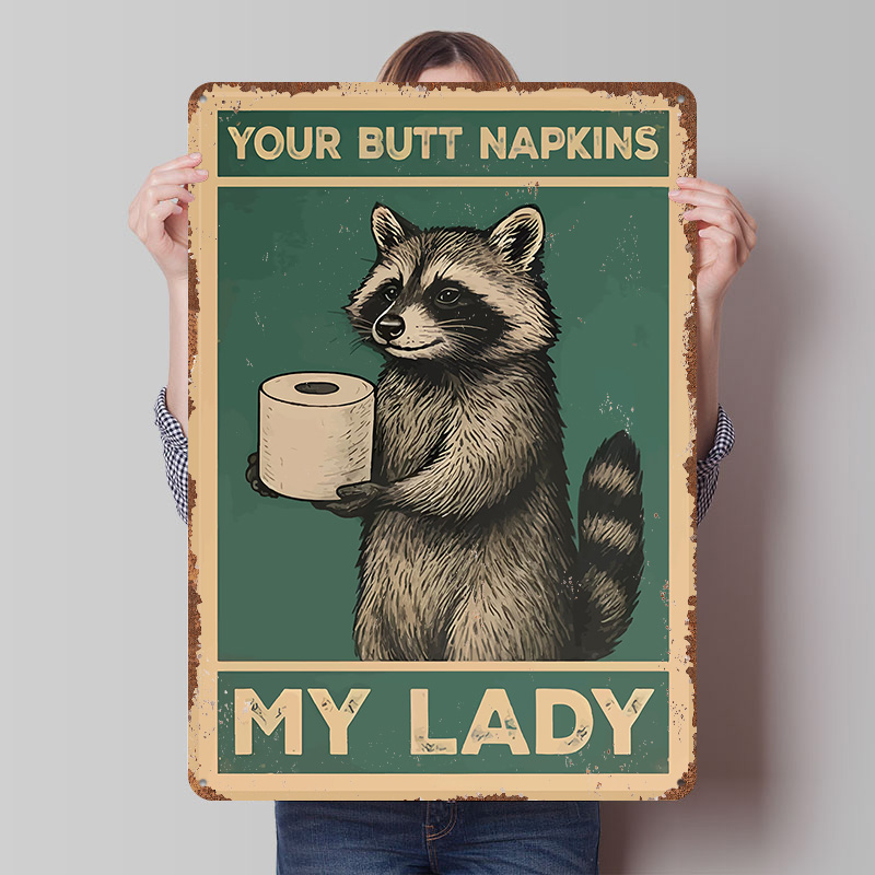 Retro Gaming Wallpaper - Poster Cetak Lucu Raccoon Dengan Tisu