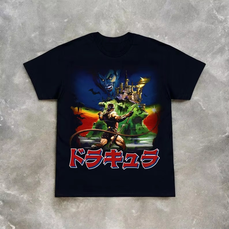 Retro Gaming Aesthetic - Castlevania NES Konami 80s Retro T-shirt