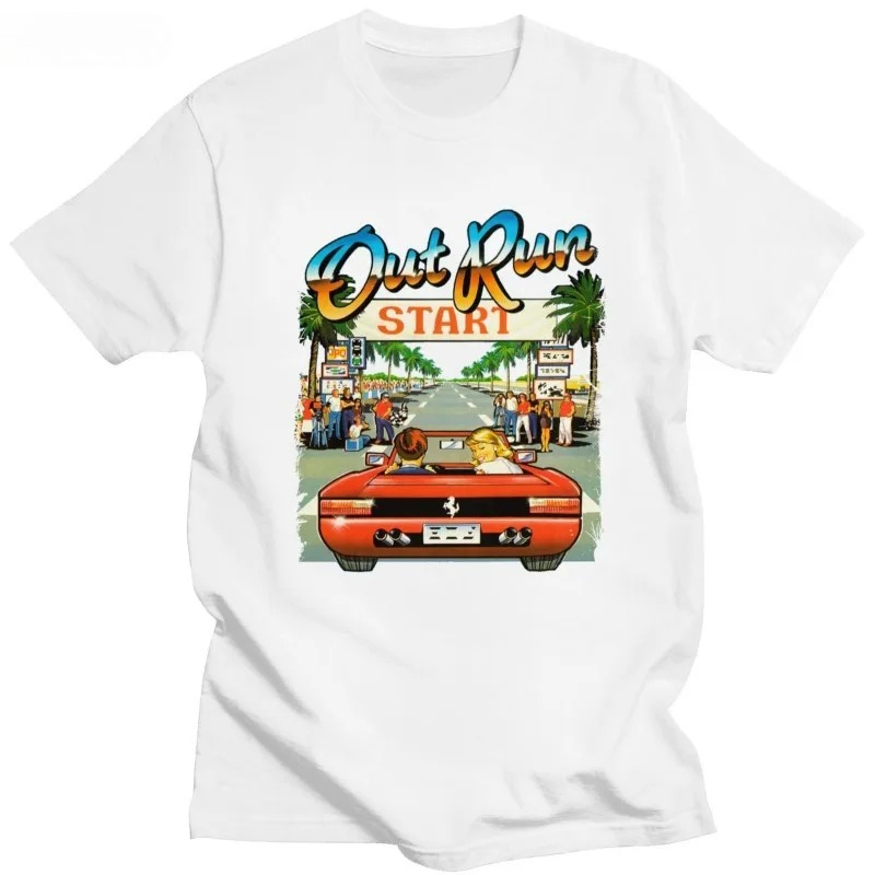 Retro Gaming Aesthetic - Kaus OutRun Video Game Balap Arcade