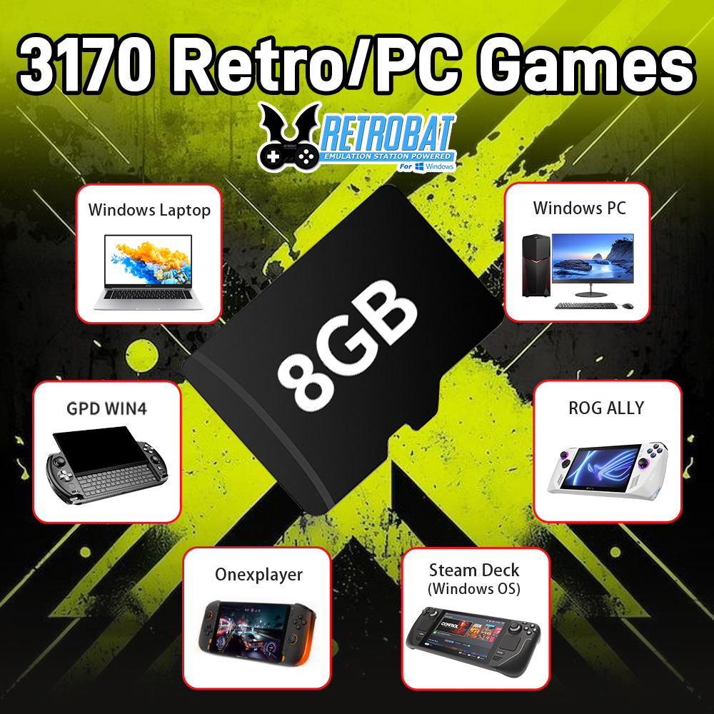 Retro Gaming Best Console - Kartu TF Game 8GB dengan 3170