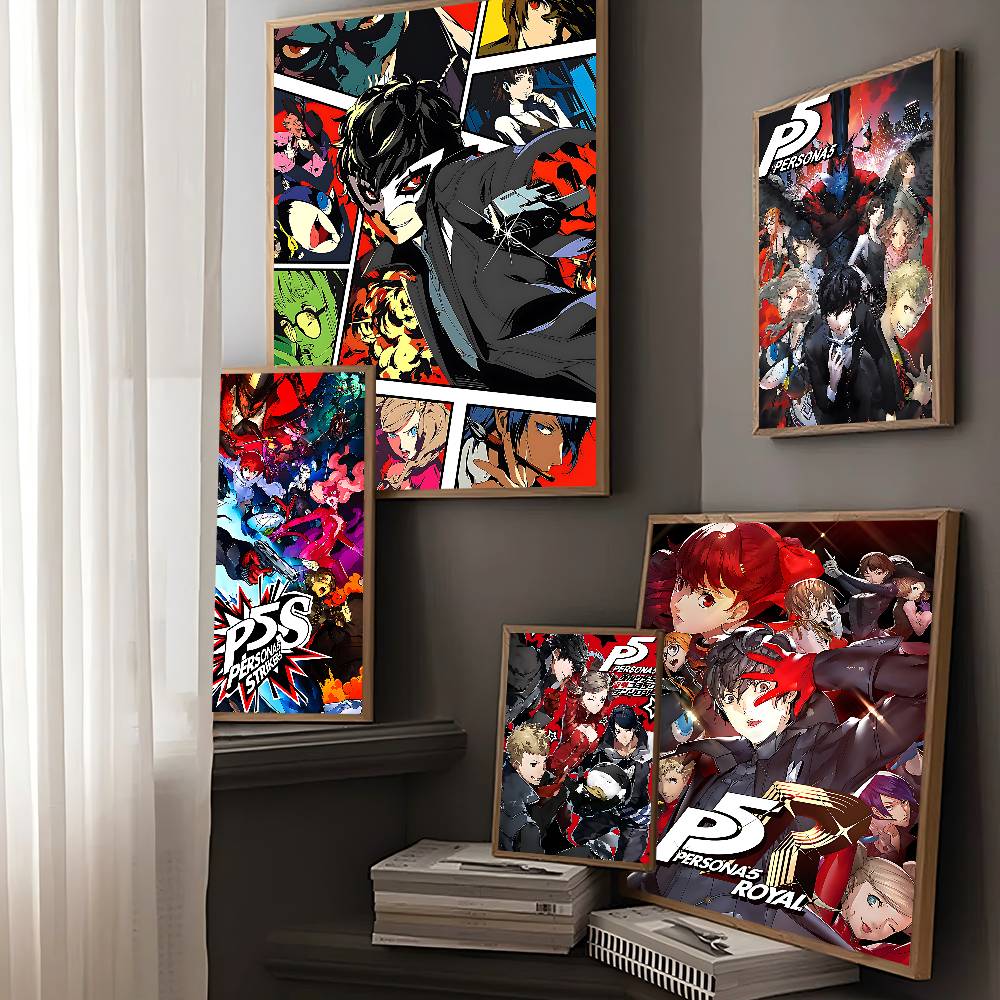 Retro Gaming Wallpaper - Poster Anime Game P-Persona 5 Video