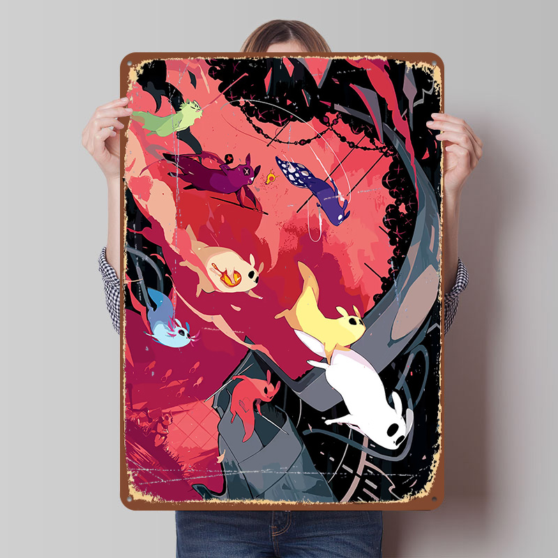 World Of Retro Gaming - Poster Logam Rain World, Seni Dinding