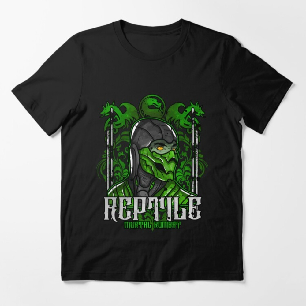 Kaos Cetak Potret Reptile Mort - Retro Gaming Aesthetic ulasan dan harga