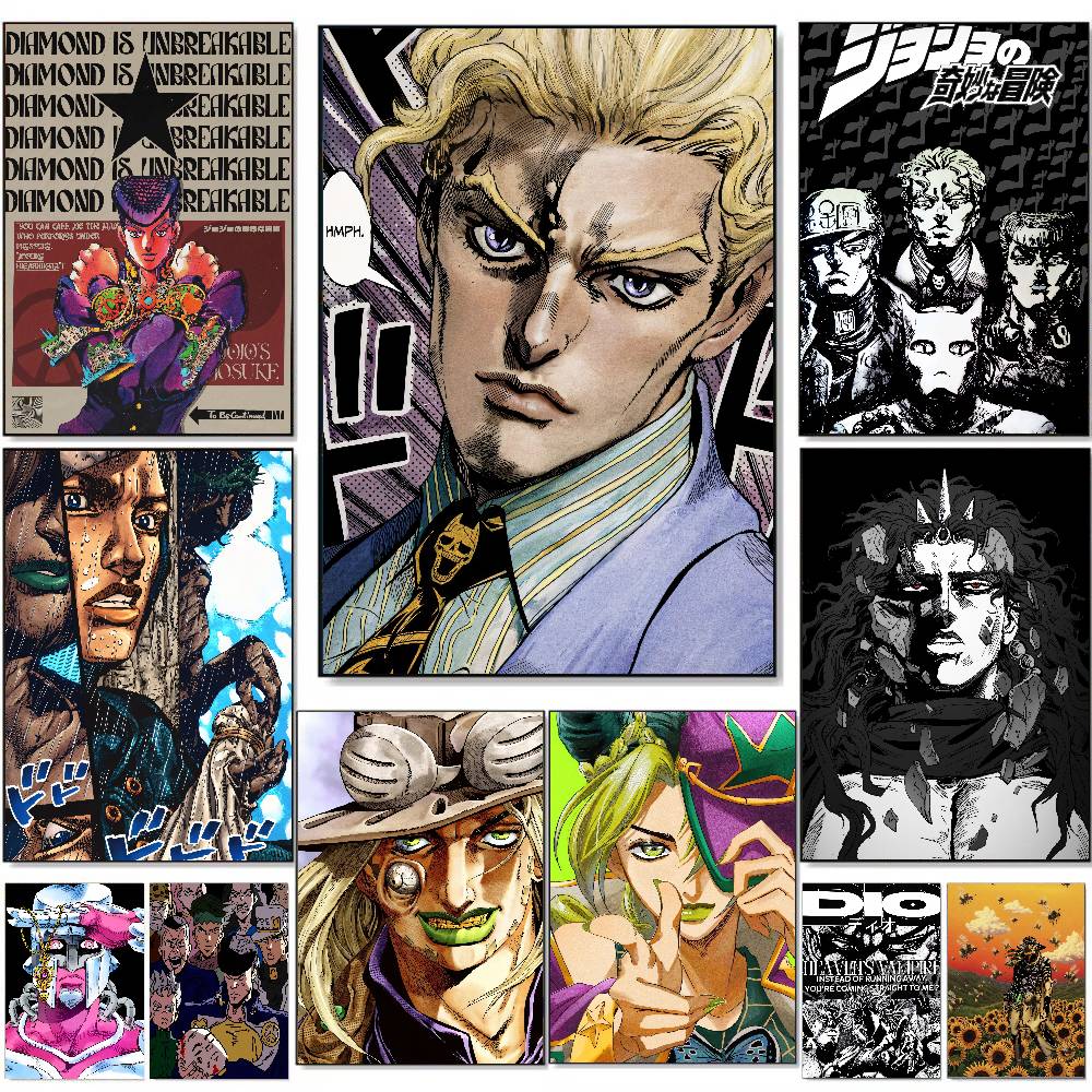Poster Anime Manga JoJo B-Biza - Retro Gaming Wallpaper ulasan dan harga