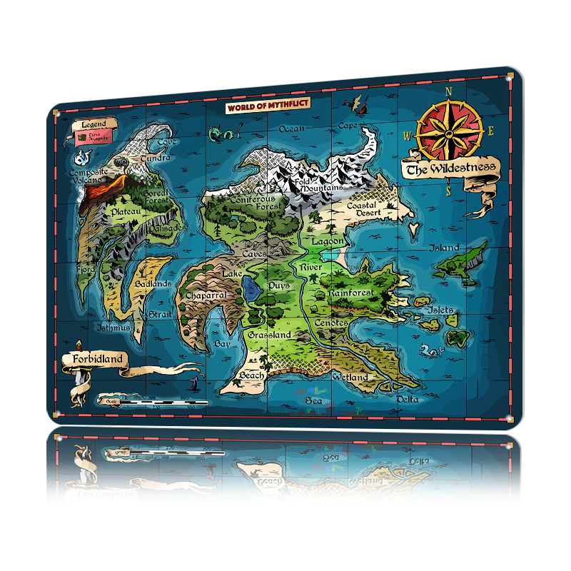 Poster Cetak Peta Fantasi Worl - World Of Retro Gaming ulasan dan harga