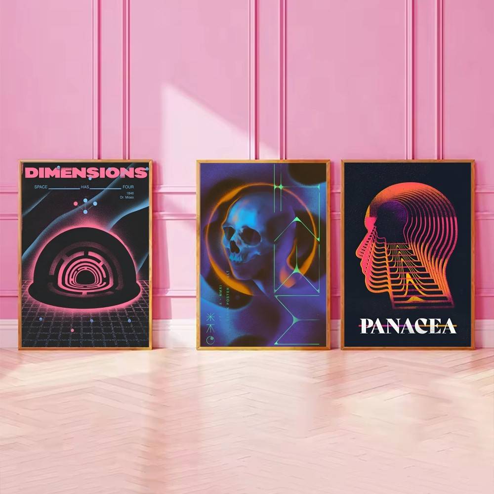 Poster Ruang Angkasa Tengkorak - Retro Gaming Wallpaper ulasan dan harga