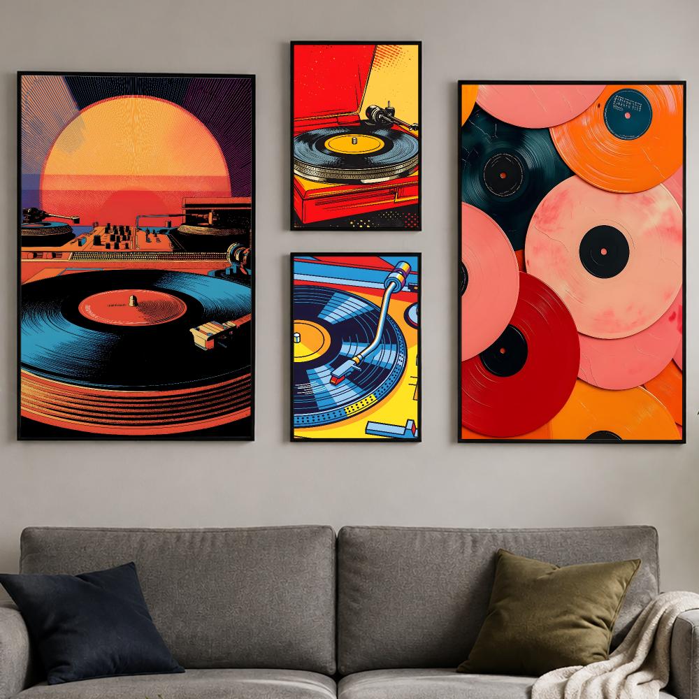 Poster Pemutar Piringan Hitam  - Retro Gaming Wallpaper ulasan dan harga