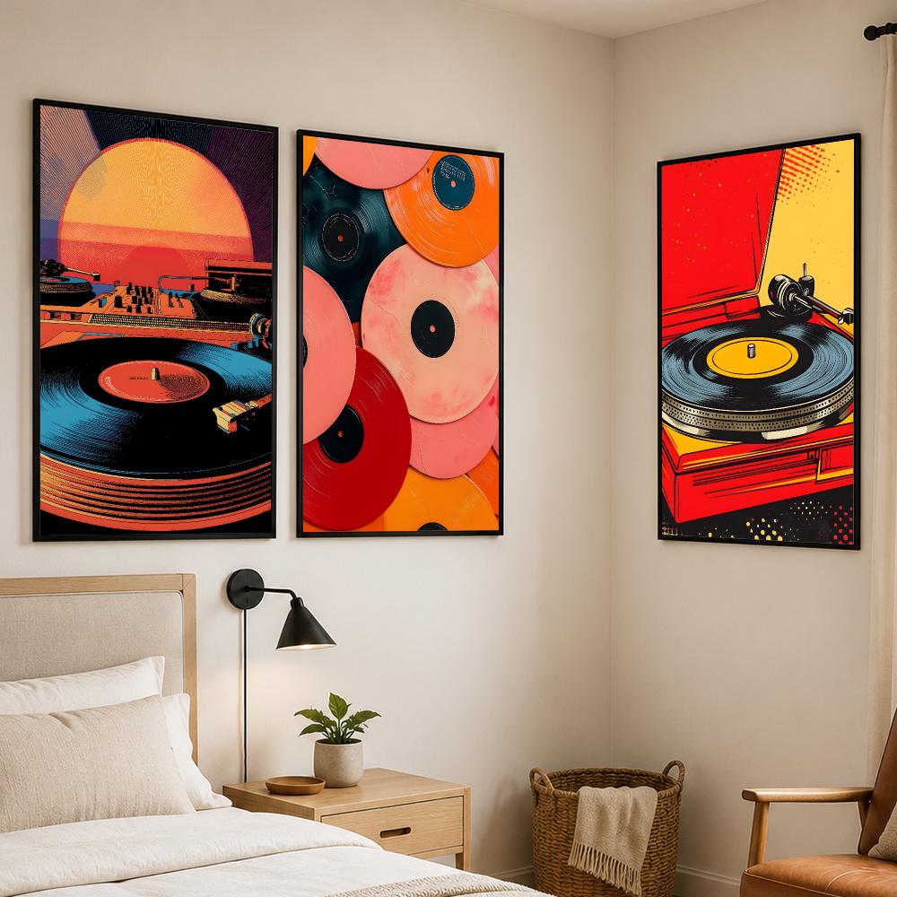 Poster Pemutar Piringan Hitam  - Retro Gaming Wallpaper ulasan dan harga