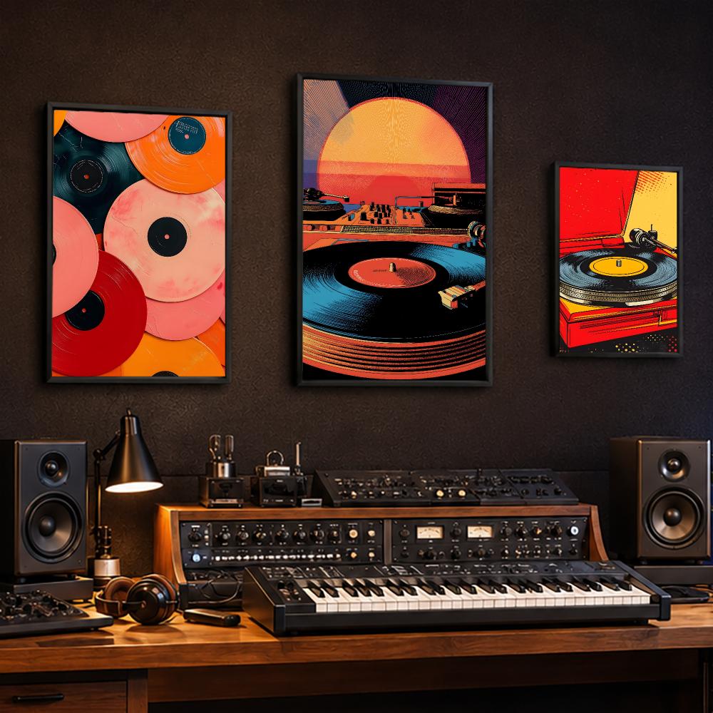 Poster Pemutar Piringan Hitam  - Retro Gaming Wallpaper ulasan dan harga