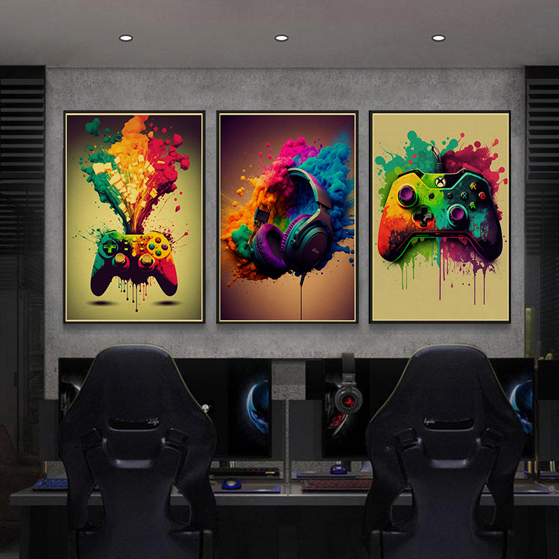 Pengontrol Game warna-warni Po - Retro Gaming Wallpaper ulasan dan harga