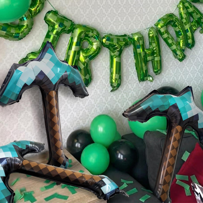 8 Buah Balon Foil Piksel Tiup  - Retro Gaming Event ulasan dan harga