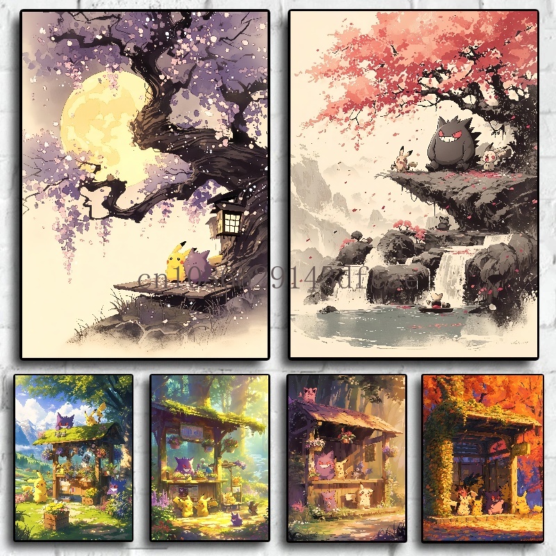 Pokemon Poster kartun Retro Pi - Retro Gaming Pokemon ulasan dan harga