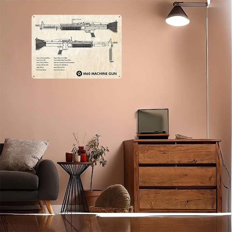 Poster Kaleng Kertas Senapan M - Retro Gaming Wallpaper ulasan dan harga