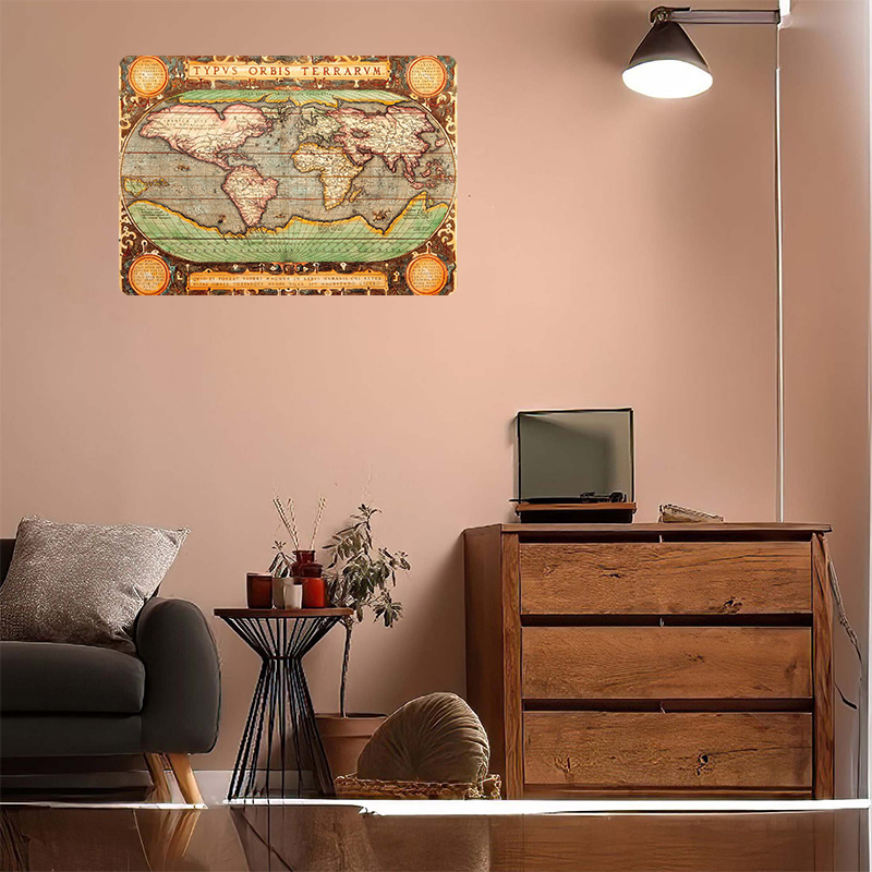 Peta Dunia Kuno Cetak Poster K - World Of Retro Gaming ulasan dan harga