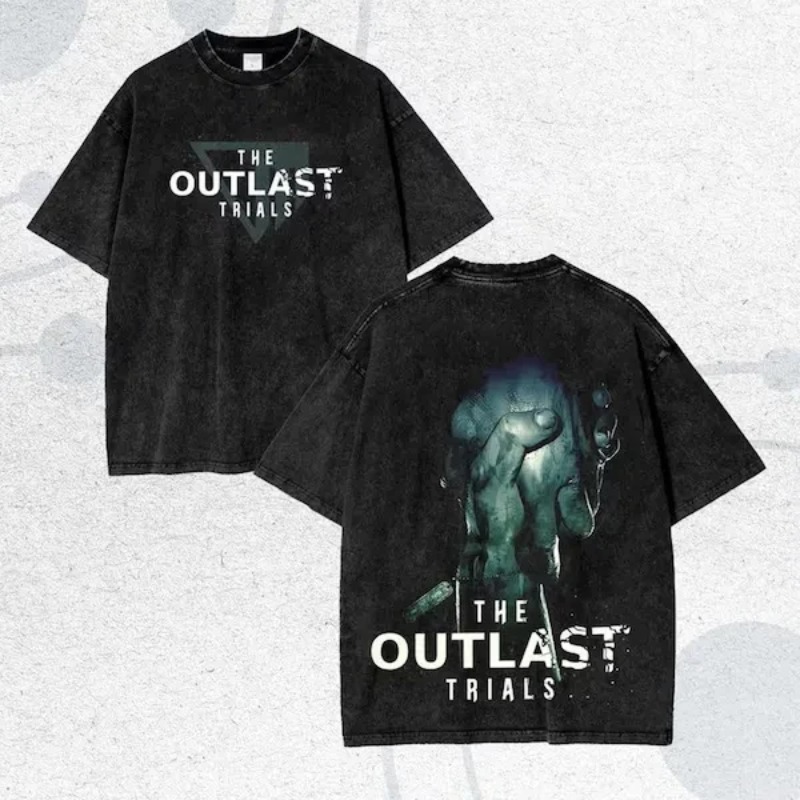 Kaos The Outlast Trials Game V - Retro Gaming Aesthetic ulasan dan harga