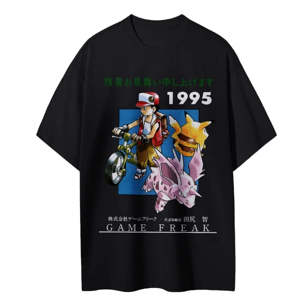 Pokemon 1995 Vintage T-Shirt G - Retro Gaming Pokemon ulasan dan harga