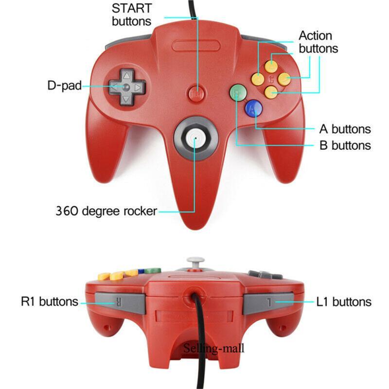 N64 kontroler klasik berkabel  - Retro Gaming Best Console ulasan dan harga