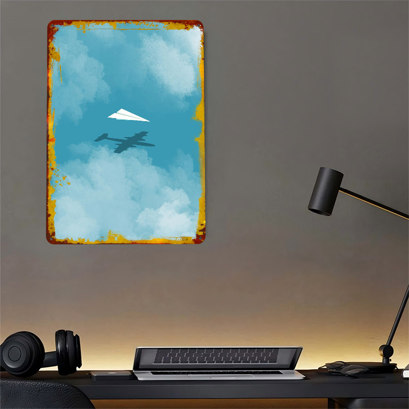 Poster Cetak Pesawat Kertas Se - Retro Gaming Wallpaper ulasan dan harga