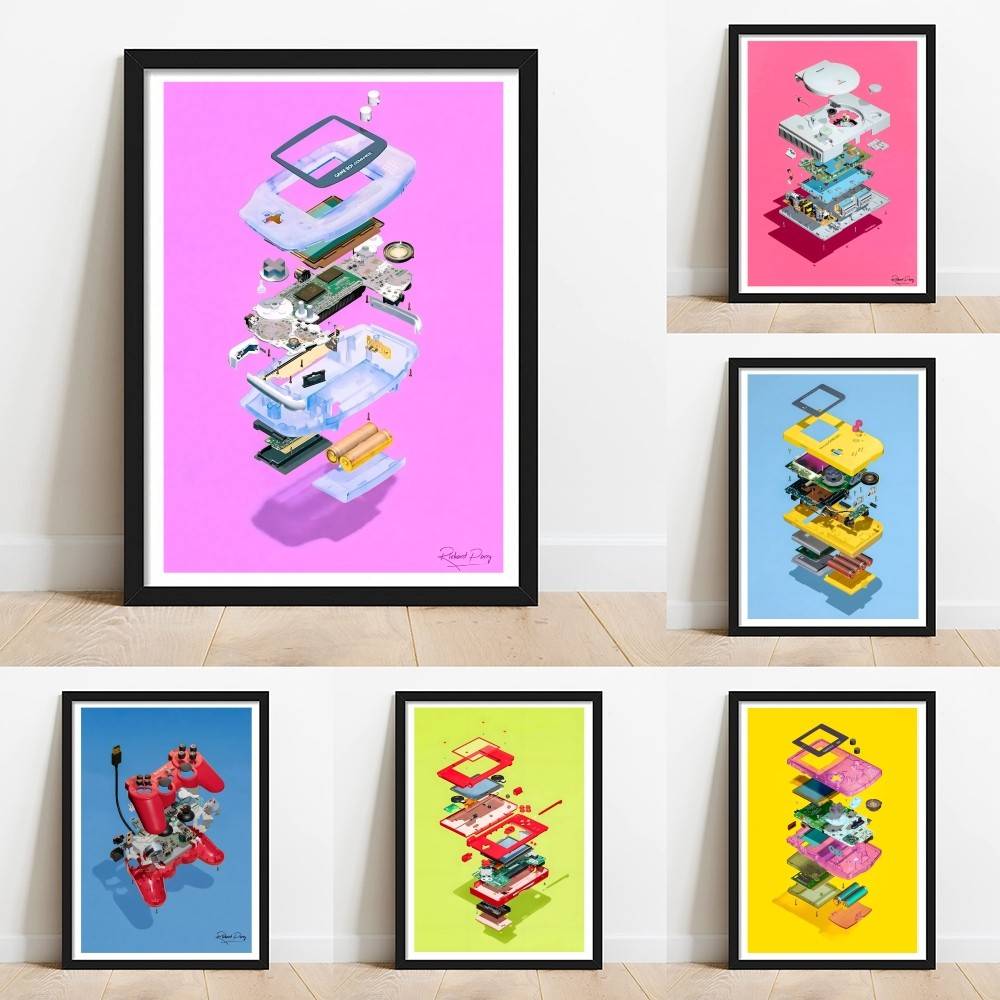Poster Kertas Konsol Game yang - Retro Gaming Wallpaper ulasan dan harga