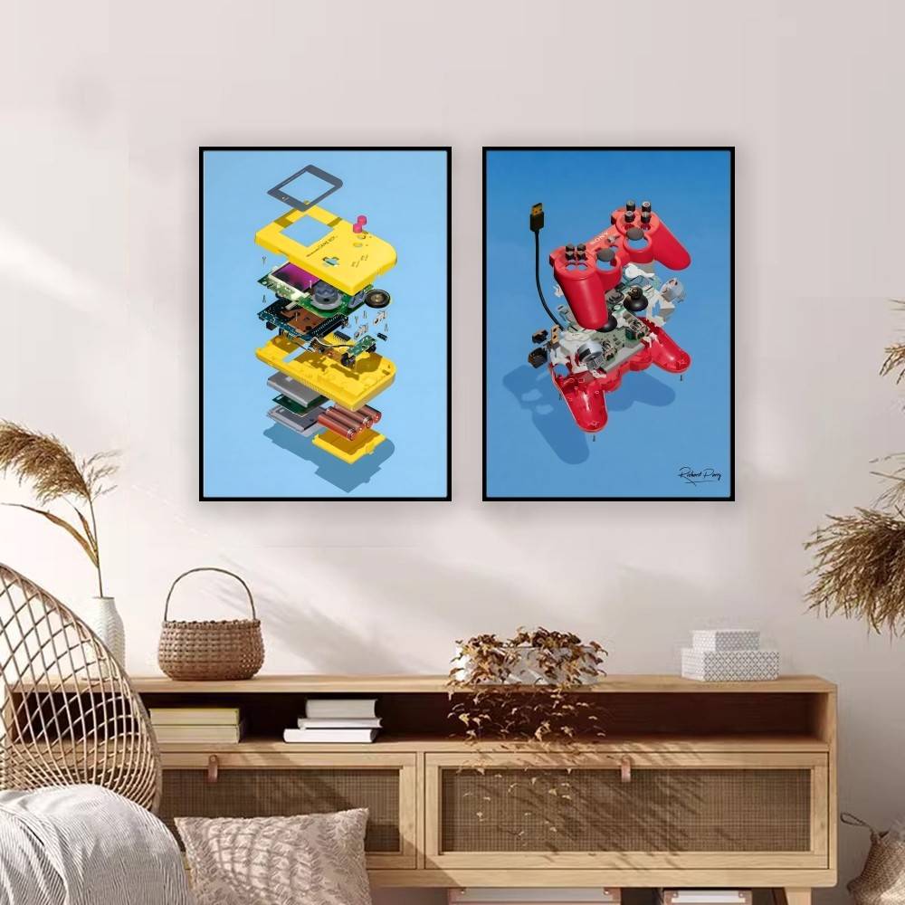 Poster Kertas Konsol Game yang - Retro Gaming Wallpaper ulasan dan harga