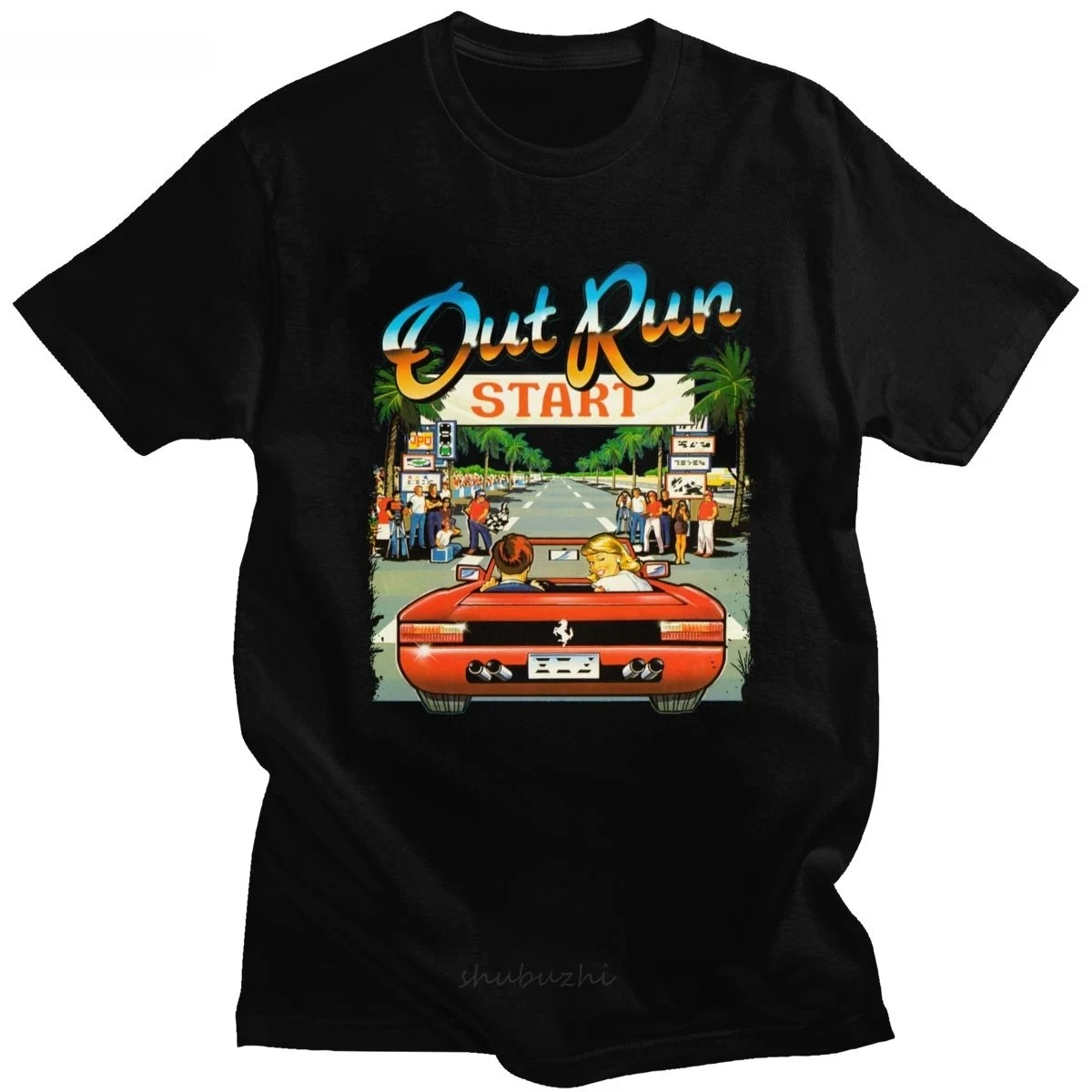 Kaus OutRun Video Game Balap A - Retro Gaming Aesthetic ulasan dan harga