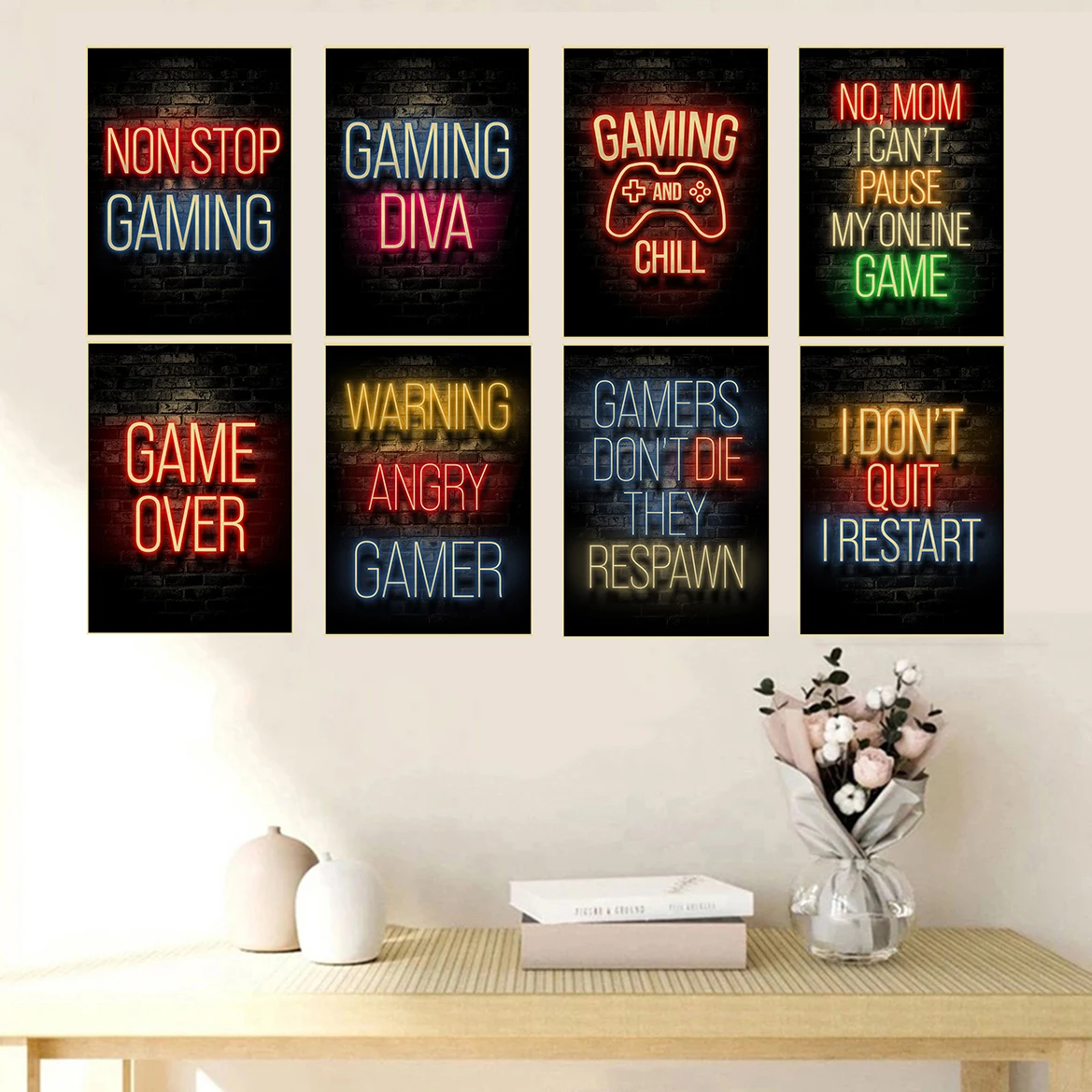 Poster Game Gambar Cetak Kerta - Retro Gaming Wallpaper ulasan dan harga
